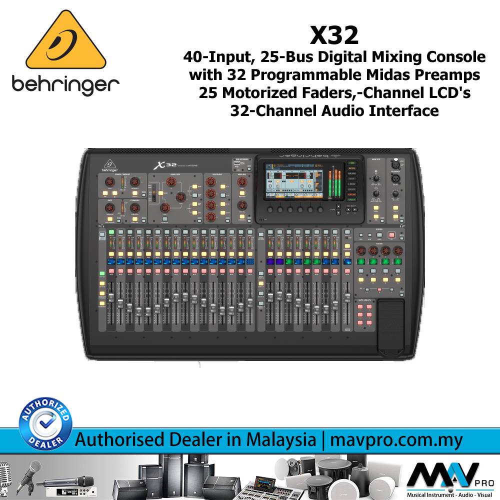 Behringer X32 25-Bus Digital Mixing Console with 32 Programmable
